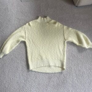 Aerie Yellow Oversized Ribbed Women's Cotton Sweater